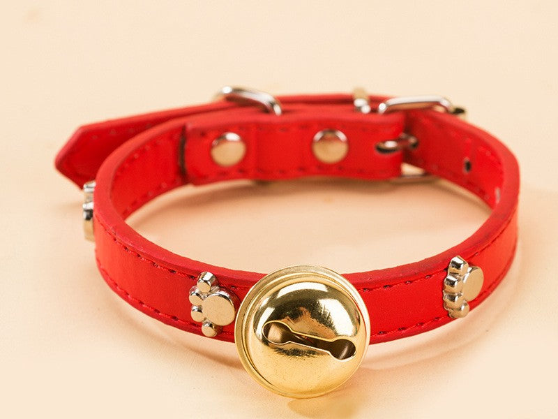 New Pet Claw Print Bone Alloy Bell Collar - Premium Collars + Leashes - Just $12.89! Shop now at Animal Bargain