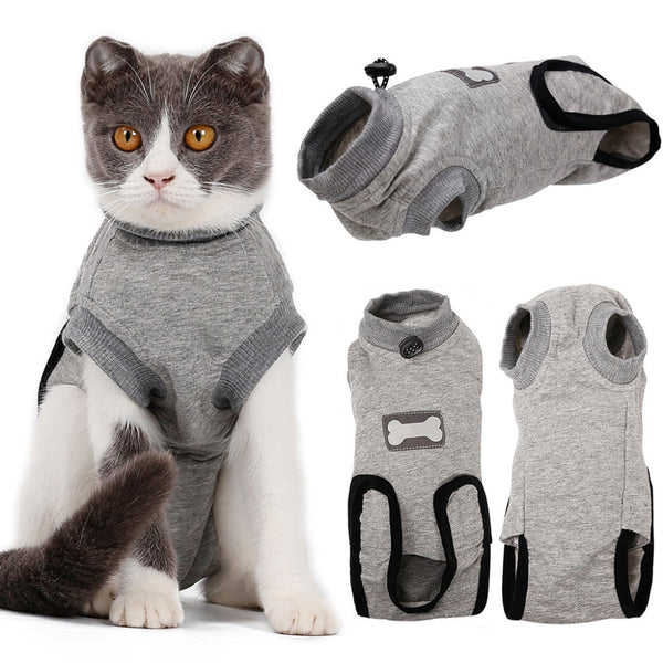 Pet Cat Recovery After Surgery Clothing Pet Wound Anti-mite Sterilization Suit pet products supplies &c - Premium 0 - Just $72.48! Shop now at Animal Bargain