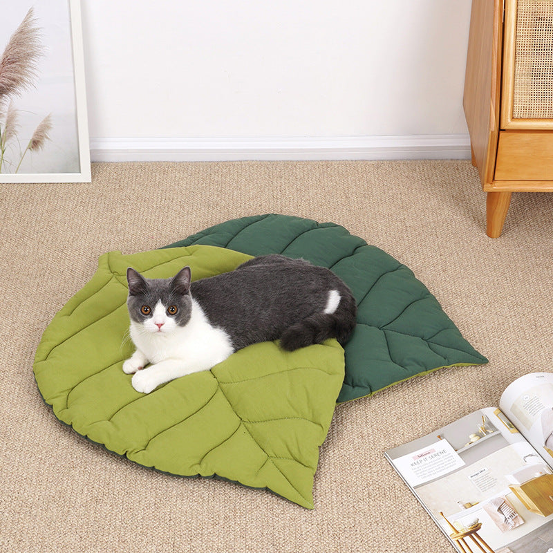 Leaf Shape Soft Dog Bed Mat Soft Crate Pad Machine Washable Mattress for Large Medium Small Dogs and Cats Kennel Pad - Premium 0 - Just $85.48! Shop now at Animal Bargain