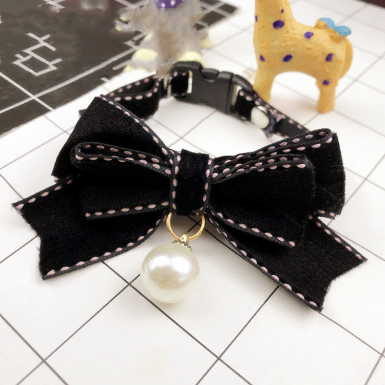 Pearl Bow Collar For Cats And Dogs - Premium Collars + Leashes - Just $33.13! Shop now at Animal Bargain
