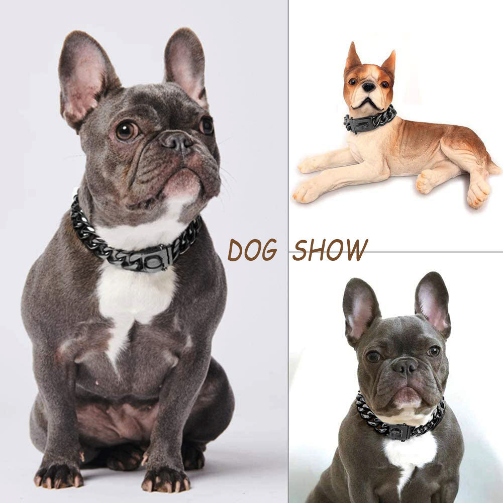 Medium And Large Dog Dog Leash Stainless Steel Dog Collar Collar Anti-Bite Plus Thick Neck Collar Medium And Large Dog Bully Kaslow - Premium Collars + Leashes - Just $154.22! Shop now at Animal Bargain