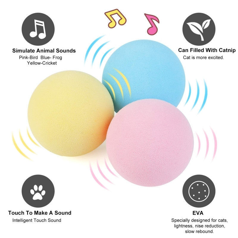 Smart Cat Toys Interactive Ball Catnip Cats Toy Playing Ball - Premium Pet Toys - Just $58.41! Shop now at Animal Bargain