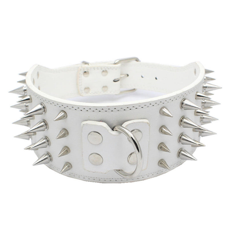 Four-row spiked pet collar with anti-bite rivet dog collar - Premium Collars + Leashes - Just $27.11! Shop now at Animal Bargain