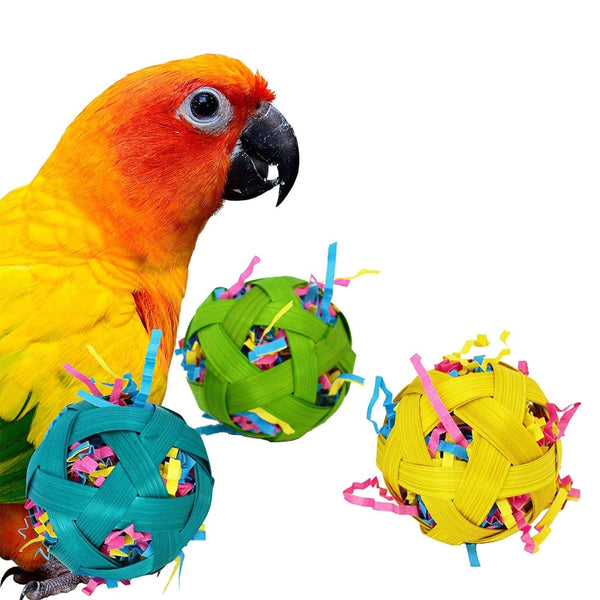 Natural Bamboo Woven Toy Ball Feeding Foraging Toy - Premium All Pets - Just $20.43! Shop now at Animal Bargain