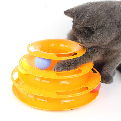 Interactive Funny four layer Cat Turntable Pet Ball Tower Tracks Toy - Premium Pet Toys - Just $20.41! Shop now at Animal Bargain