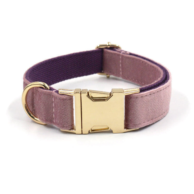 Creamy Coffee Velvet Dog Collar And Leash Set - Premium all pets - Just $65.66! Shop now at Animal Bargain