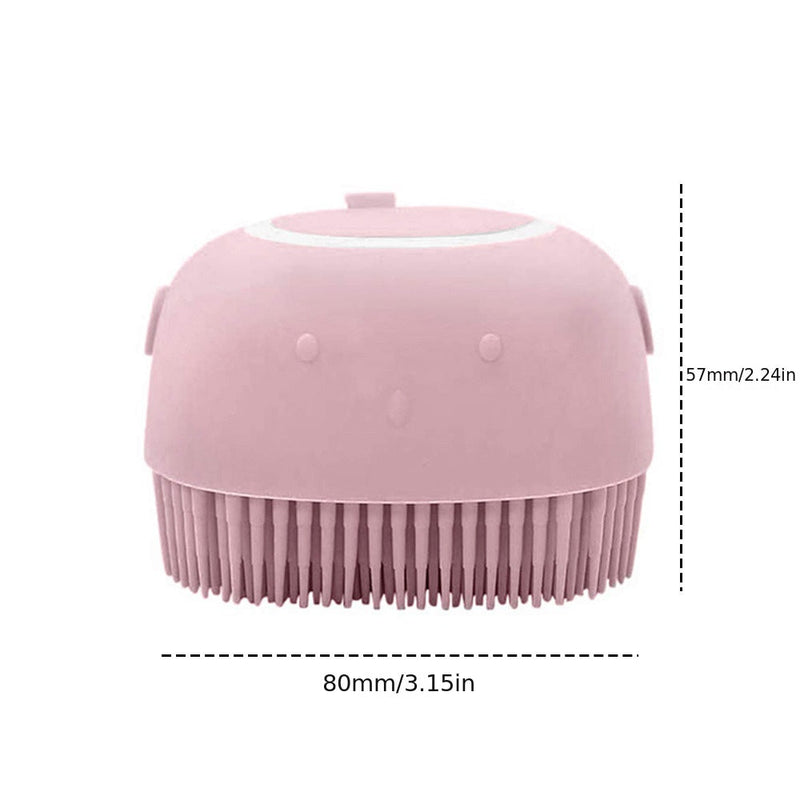 CN Mixed Color Pet Shampoo Brush Silicone Massage Rubber Bath Comb With Shampoo Storage For Dog & Cat Grooming Tool - Premium all pets - Just $58.12! Shop now at Animal Bargain