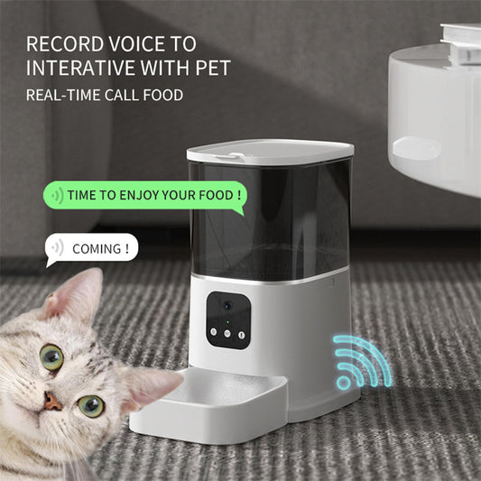 Pet Automatic Feeder Large Capacity Smart Voice Recorder APP Control Timer Feeding Cat Dog Food Dispenser With WiFi Pet Bowl - Premium All Pets - Just $346.50! Shop now at Animal Bargain