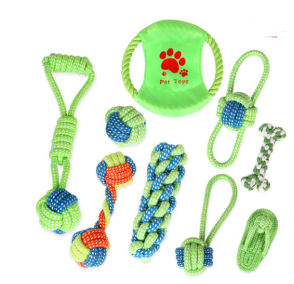 Molar supplies cotton rope toy cat and dog rope knot toy dog bite cleaning tooth toy set - Premium Pet Toys - Just $30.86! Shop now at Animal Bargain