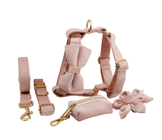 Pet Collar Dog Fabric Velvet - Premium Collars + Leashes - Just $171.84! Shop now at Animal Bargain