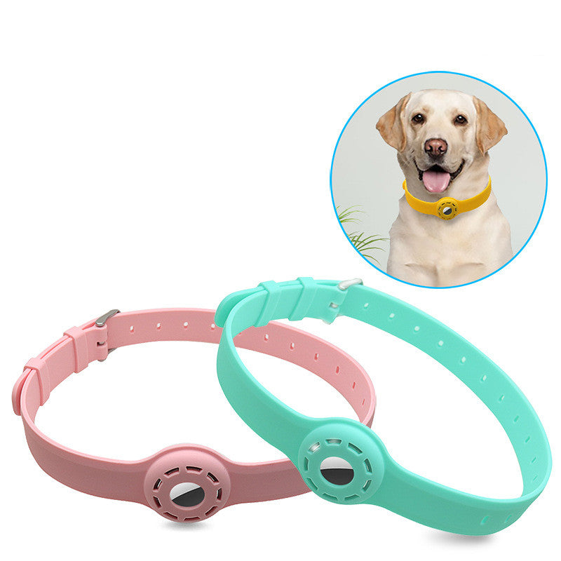Pet Collar Anti-lost Silicone Airtags Tracker - Premium Collars + Leashes - Just $17.17! Shop now at Animal Bargain