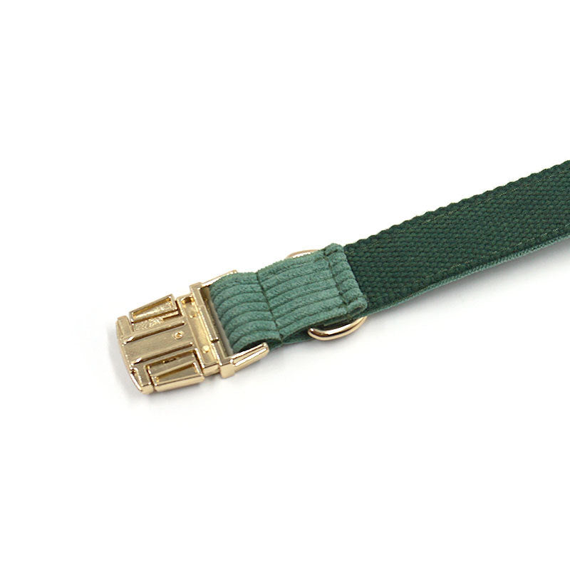 Duck Poop Green Corduroy Dog Collar - Premium all pets - Just $45.70! Shop now at Animal Bargain