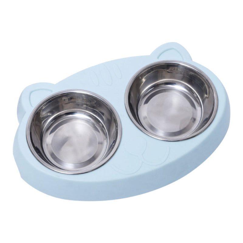 Dog Bowls Double Dog Water And Food Bowls Stainless Steel Bowls With Non-Slip Resin Station, Pet Feeder Bowls For Puppy Medium Dogs Cats - Premium all pets - Just $106.89! Shop now at Animal Bargain