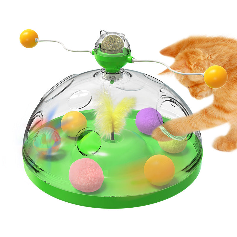 Meows Windmill Funny Cat Toys Interactive Multifunctional Turntable Pet Educational Toys With Catnip Luminous Ball Pinwheel Toys Pet Products - Premium Pet Toys - Just $61.34! Shop now at Animal Bargain