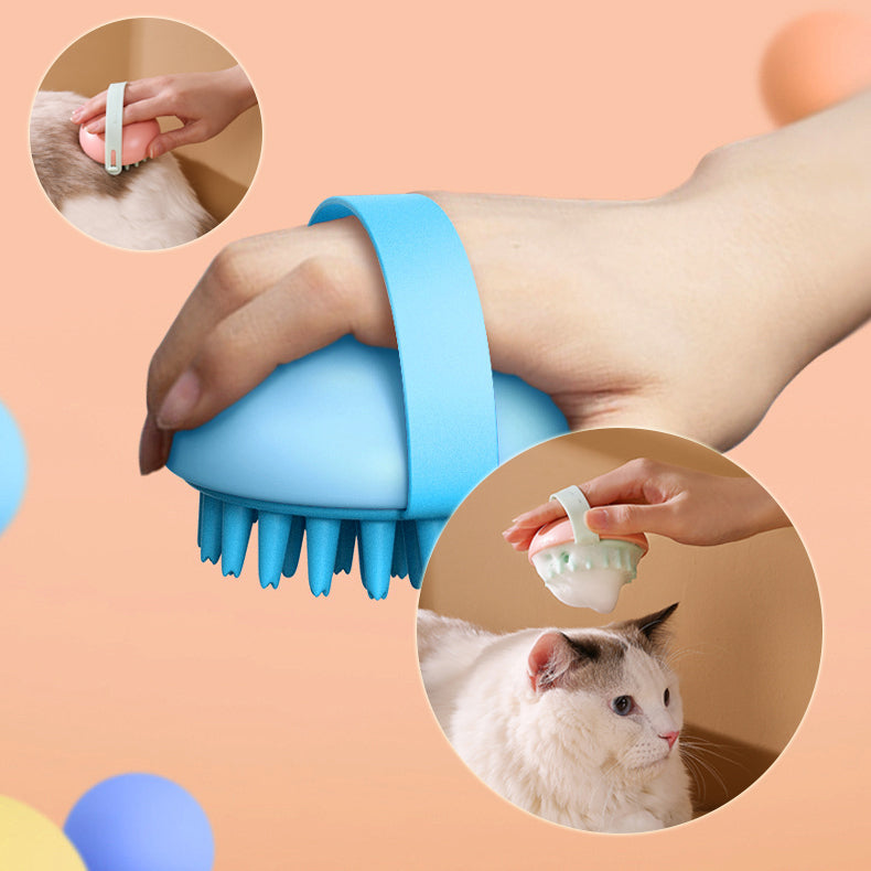 Pet Silicone Bath Massage Scrub Bath Brush For Cats And Dogs - Premium 0 - Just $12.95! Shop now at Animal Bargain