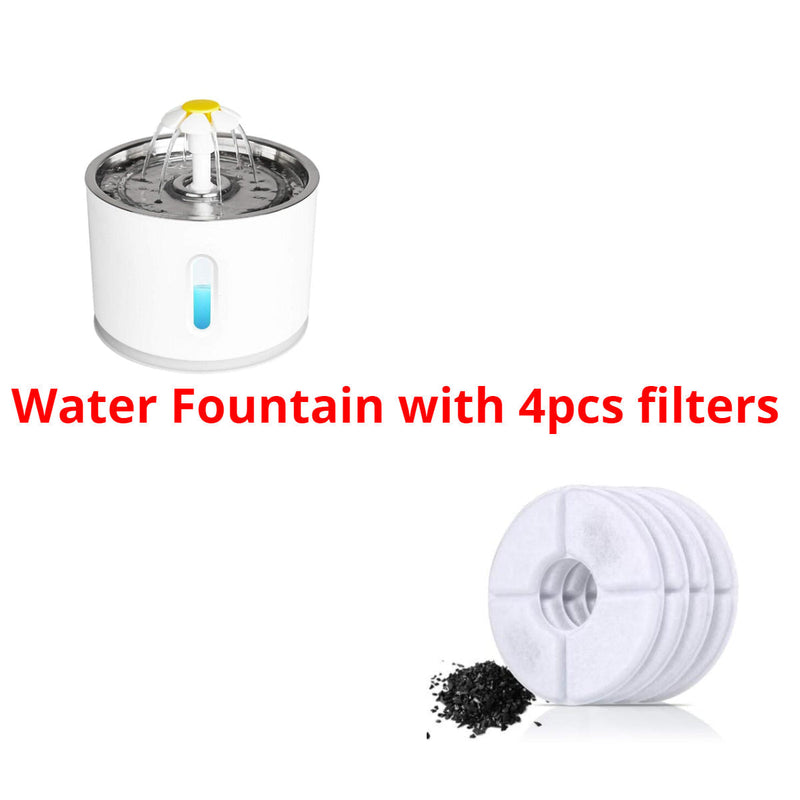 Automatic Pet Cat Water Fountain With LED Lighting USB Dogs Cats Mute Drinker Feeder Bowl Drinking Dispenser - Premium all pets - Just $22.41! Shop now at Animal Bargain