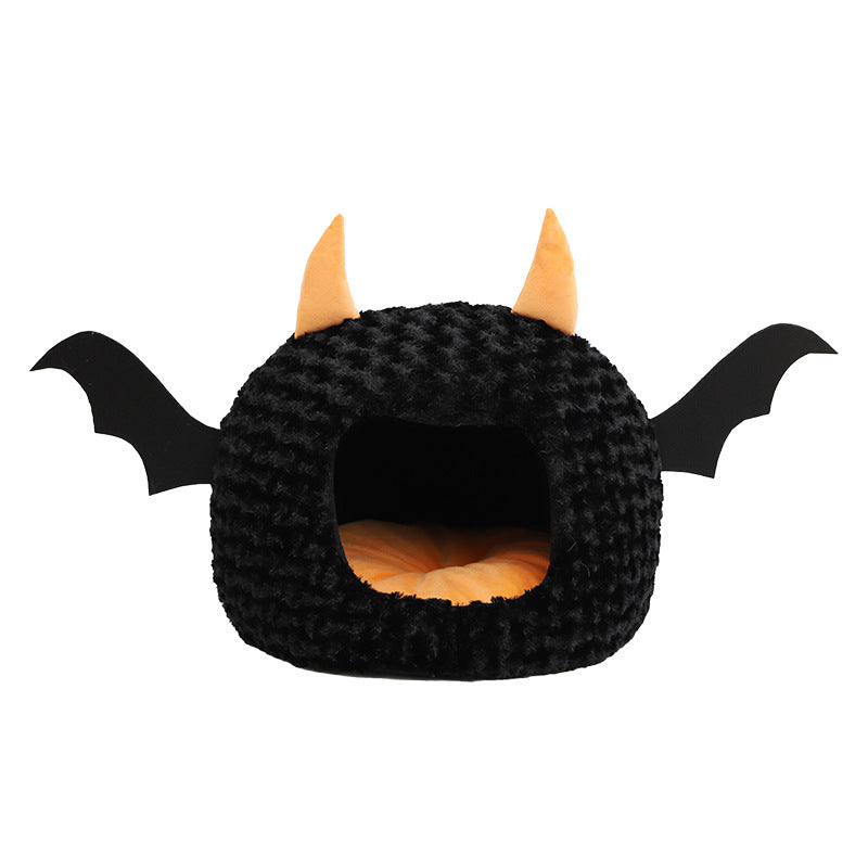 Halloween Little Devil Pet Nest Short Plush Fully Enclosed Warm - Premium 0 - Just $165.40! Shop now at Animal Bargain