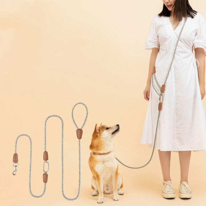 Free Hands Running Lead Rope Crossbody - Premium Collars + Leashes - Just $158.15! Shop now at Animal Bargain