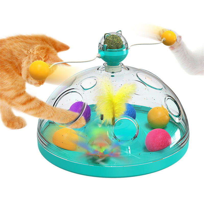 Meows Windmill Funny Cat Toys Interactive Multifunctional Turntable Pet Educational Toys With Catnip Luminous Ball Pinwheel Toys Pet Products - Premium Pet Toys - Just $61.34! Shop now at Animal Bargain