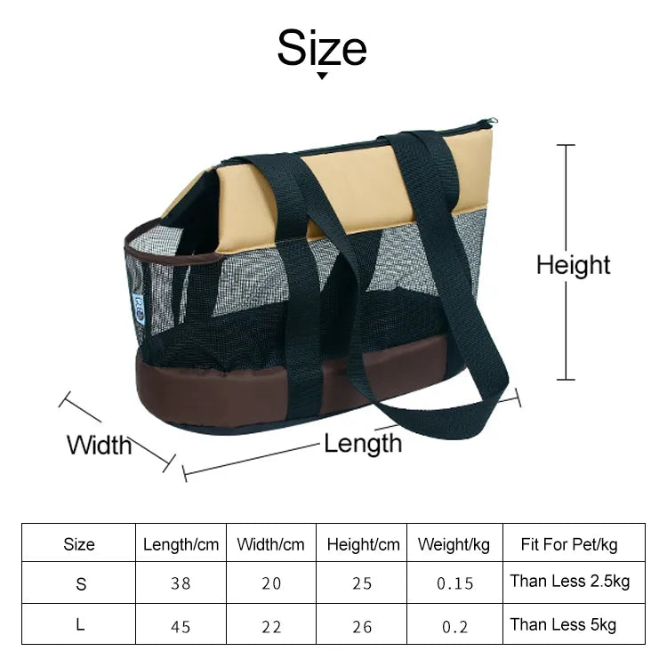 Summer Dog Cat Single Shoulder Bags Portable Mesh Breathable Pets Carrier Handbag For Pets Outdoor Travel Puppy Kitten Bags - Premium All Pets - Just $22.95! Shop now at Animal Bargain