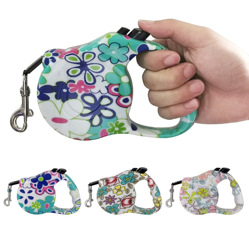 Retractable Dog Leashes Automatic Flexible 3M/5M Printed Puppy Cats Strong Nylon Collar Leads For Medium Pet Products Outdoor - Premium Collars + Leashes - Just $32.40! Shop now at Animal Bargain