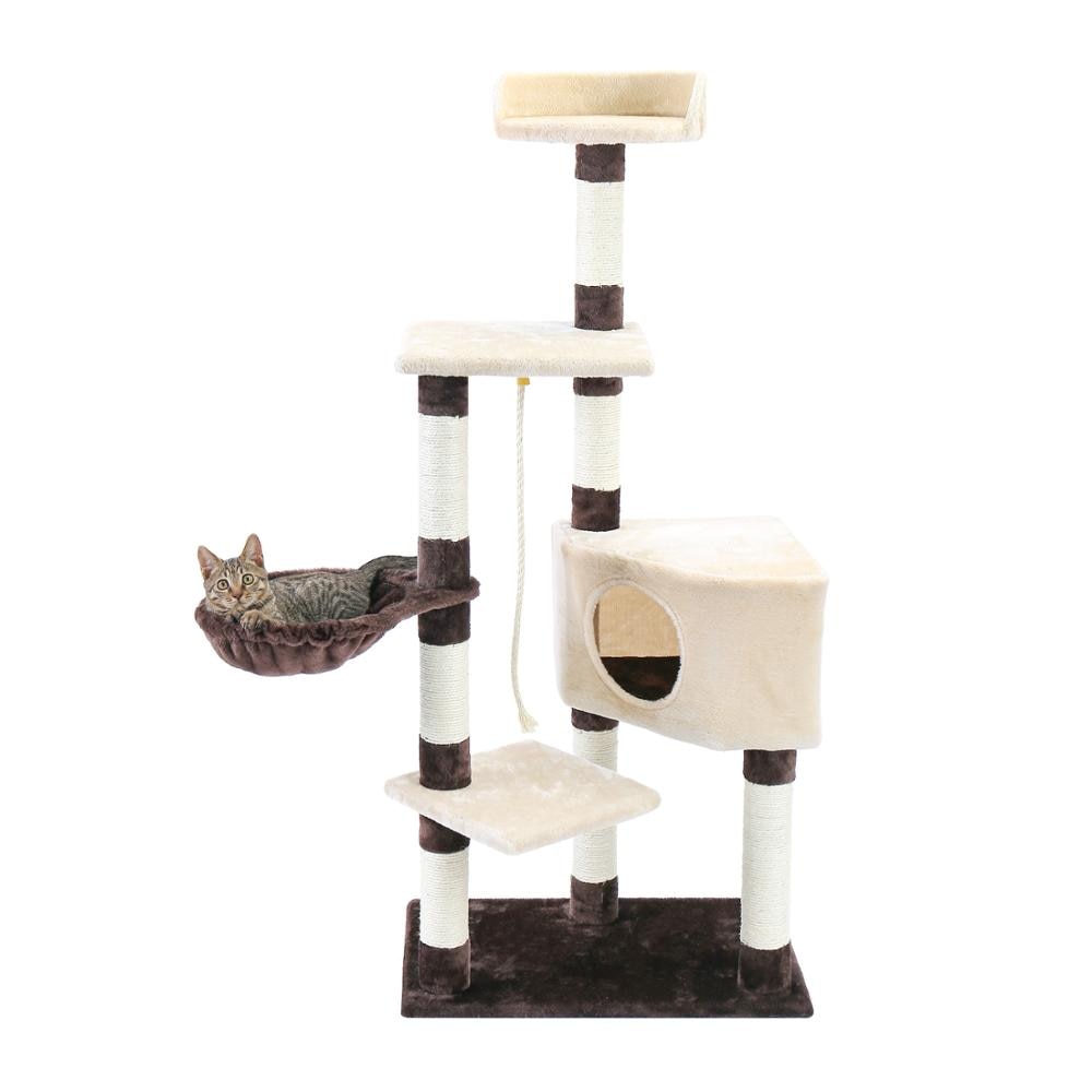 Cat Tree Tower Condo Playground Cage Kitten Multi-Level Activity Center Play House Medium Scratching Post Furniture Plush - Premium Pet Toys - Just $66.15! Shop now at Animal Bargain