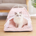 SHUANGMAO Sweet Princess Cat Bed Foldable Cats Tent Dog House Kitten Basket Beds Cute Houses Home Cushion Pet Kennel Products - Premium Beds - Just $24.30! Shop now at Animal Bargain