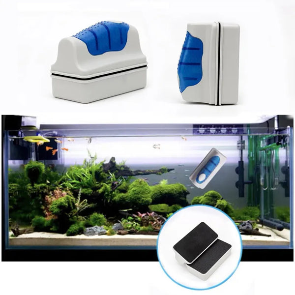 1PC Useful Floating Magnetic Brush Aquarium Fish Tank Glass Algae Scraper Cleaner Fish Aquarium Tank Tools - Premium  - Just $12.15! Shop now at Animal Bargain