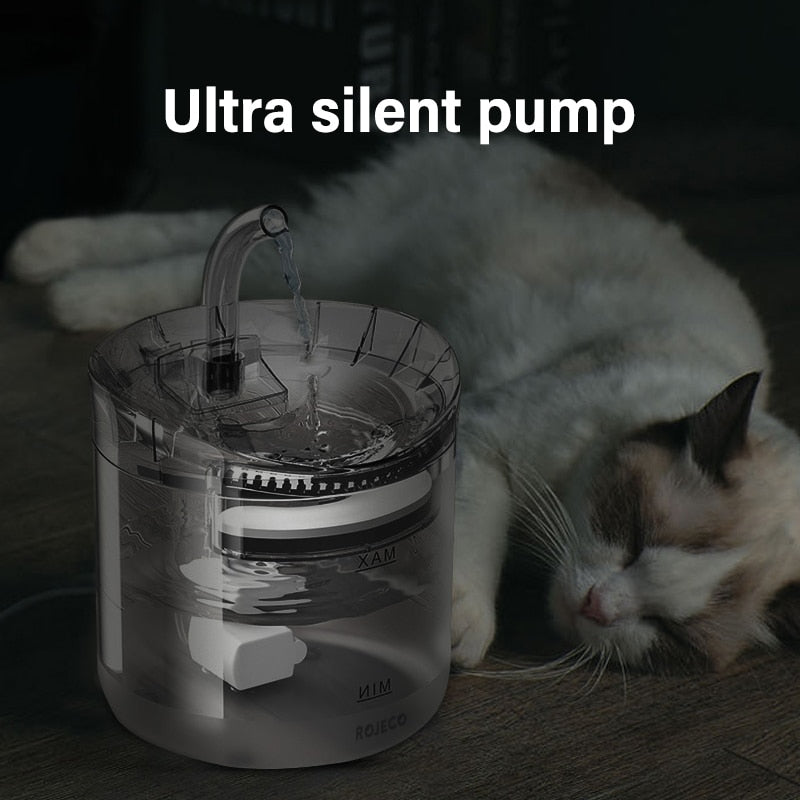 ROJECO Cat Water Fountain Automatic Pet Water Dispenser Pet Smart Drinker For Cats Auto Sensor Cat Drinking Fountain Accessories - Premium all pets - Just $51.30! Shop now at Animal Bargain