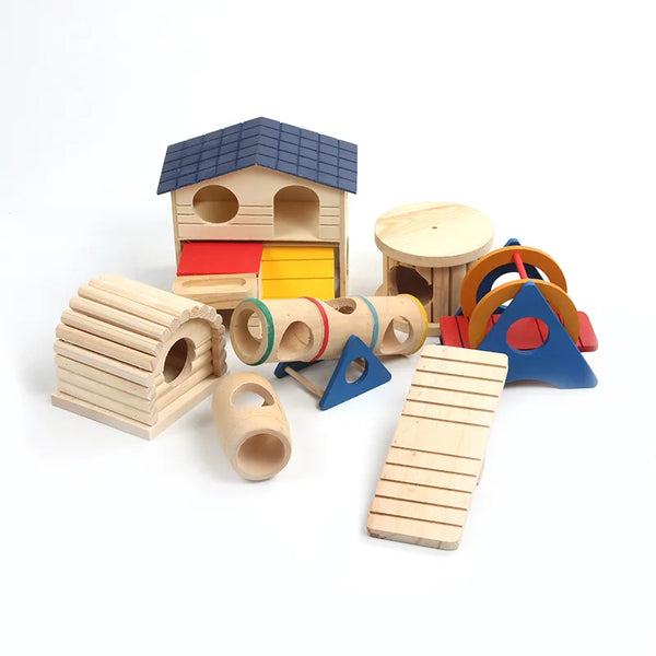 Hamster nest wooden toys woodiness swing golden bear little room of double cabin DIY products package - Premium  - Just $33.75! Shop now at Animal Bargain