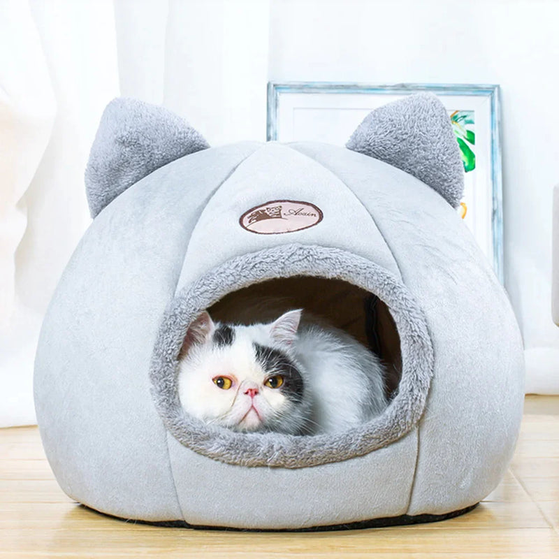 New Deep Sleep Comfort in winter Cat Bed Little Mat Basket for Cat's House Products Pets Tent Cozy Cave Beds Indoor Cats Nest - Premium All Pets - Just $16.20! Shop now at Animal Bargain
