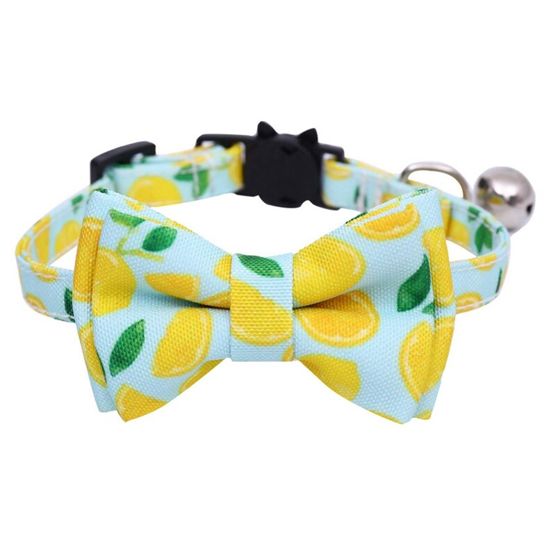 Safety Elastic Bowtie With Bell Small Dog Cat Collar Safe Soft Fruit Pattern Pet Products Dog Collar pet supplies - Premium 0 - Just $25.65! Shop now at Animal Bargain
