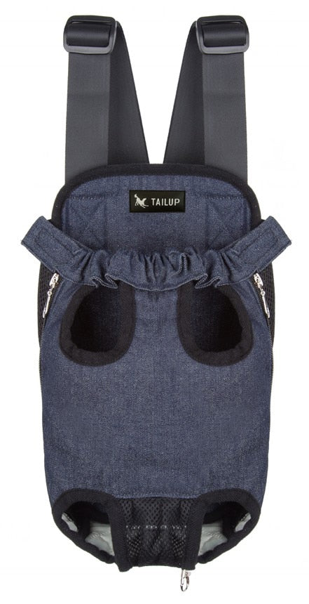 TAILUP Autumn And Winter  Denim Front Pet Carrier Bag Double Shoulder Carrying Small Dog And Cat Quilted Soft Short Plush - Premium all pets - Just $22.95! Shop now at Animal Bargain