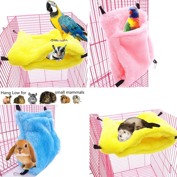 Cute Small Animal Suspended Warm  Pet Hamster Hammock Bed Mat For Guinea Pig Rabbit Hanging Bed Cage Accessories - Premium  - Just $33.75! Shop now at Animal Bargain