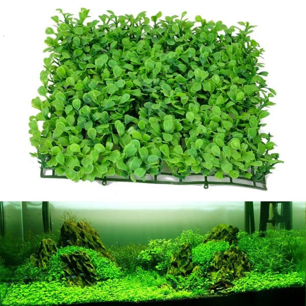 Green Grass Plastic Fish Tank Ornament Plant Aquarium Lawn Landscape Decoration - Premium  - Just $8.10! Shop now at Animal Bargain