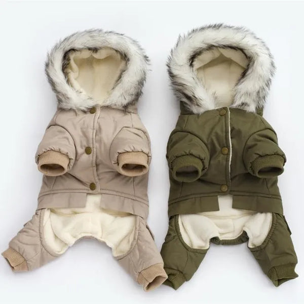 Pet Dog Clothes Winter Warm Dog Green Coat Jumpsuit Thicken Pet Clothing For Yorkshire Teddy Dogs Costume Puppy Clothes Jackets - Premium  - Just $32.40! Shop now at Animal Bargain