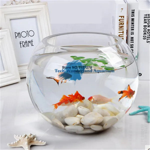 15*12.5CM Glass Aquarium Fishbowl For Fish Flower Plants Aquarium Home Decoration Ball Fish Tank Round - Premium  - Just $29.70! Shop now at Animal Bargain