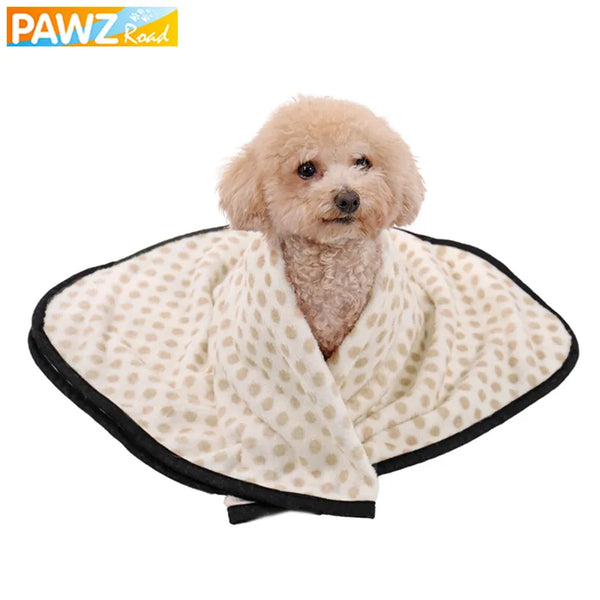 PAWZRoad Pet Dog Bath Towel Cat Dot Blanket for Dogs Cute Soft Warm Drying Cat Mat Lovely Puppy Kitten Rabbit Breathable Cushion - Premium All Pets - Just $33.75! Shop now at Animal Bargain