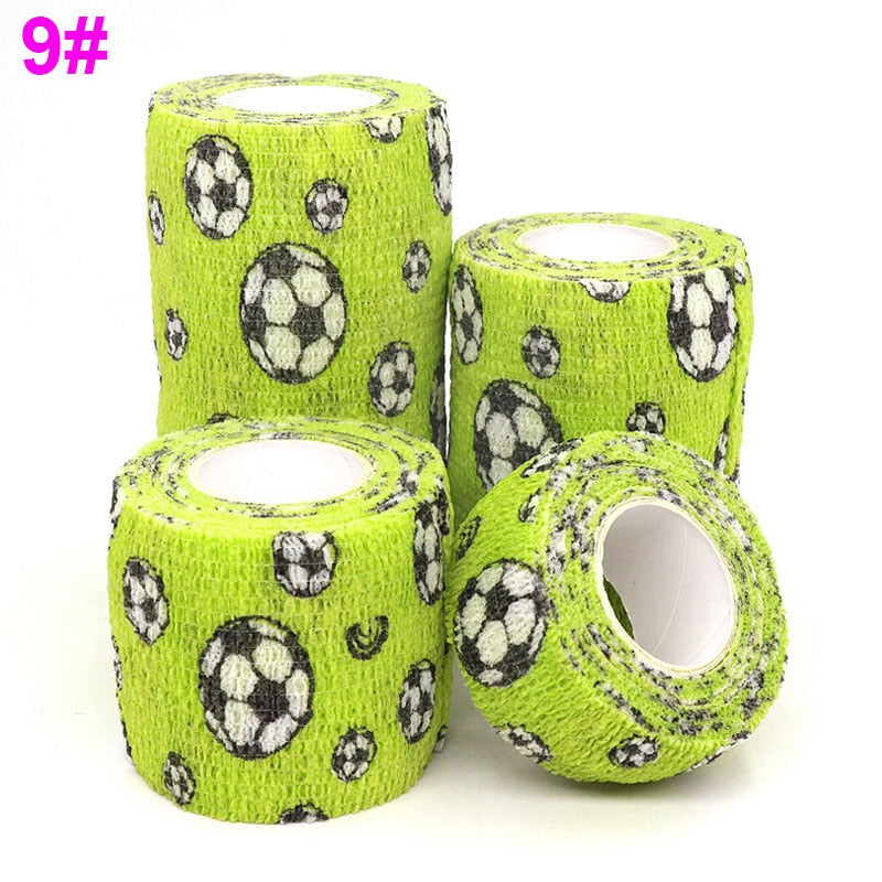 1 Pcs Printed Self Adhesive Elastic Bandage 4.8m Colorful Sports Wrap Tape for Finger Joint Knee First Aid Kit Pet Tape - Premium all pets - Just $25.65! Shop now at Animal Bargain