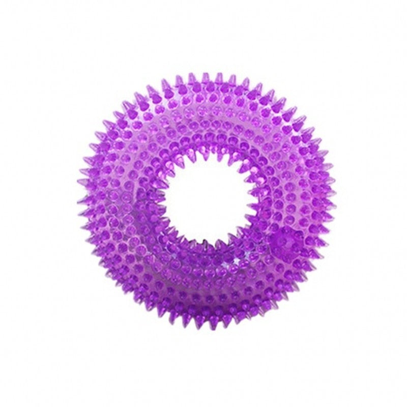 S/XL Squeak Chew Pet Toys For Golden Retriever Large Dogs Training Funny Chew Thorn Circle Ring Small Dog Toys Sound Interactive - Premium Pet Toys - Just $29.70! Shop now at Animal Bargain