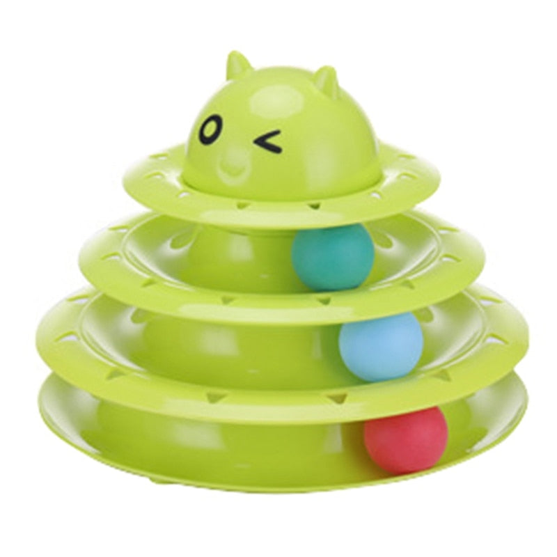 3 Levels Cat Pet Toy Cat Toys Intelligence Triple Play Disc Cat Toy Balls Cat Crazy Ball Disk Interactive Toy for IQ Traning - Premium Pet Toys - Just $33.75! Shop now at Animal Bargain