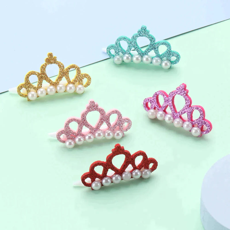 Pet Small Dogs Cat Faux Pearl Crown Shape Bows Hair Clips Head Decoration For Pets Puppy Hairpins Decor Grooming Accessoires - Premium All Pets - Just $14.85! Shop now at Animal Bargain