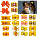 10Pcs Handmade Pet Dog Bow Diamond Pearl Pet Supplies Pet Hair bows Boutique Puppy Pet Dog Grooming Accessories for Small Dogs - Premium All Pets - Just $29.70! Shop now at Animal Bargain