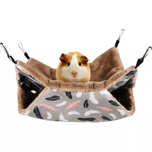 Winter Warm Hamster Hammock Guinea Pig Hanging Beds House for Small Animal Cage Rat Squirrel Chinchillas Nests Pets Supplies - Premium Beds - Just $11! Shop now at Animal Bargain