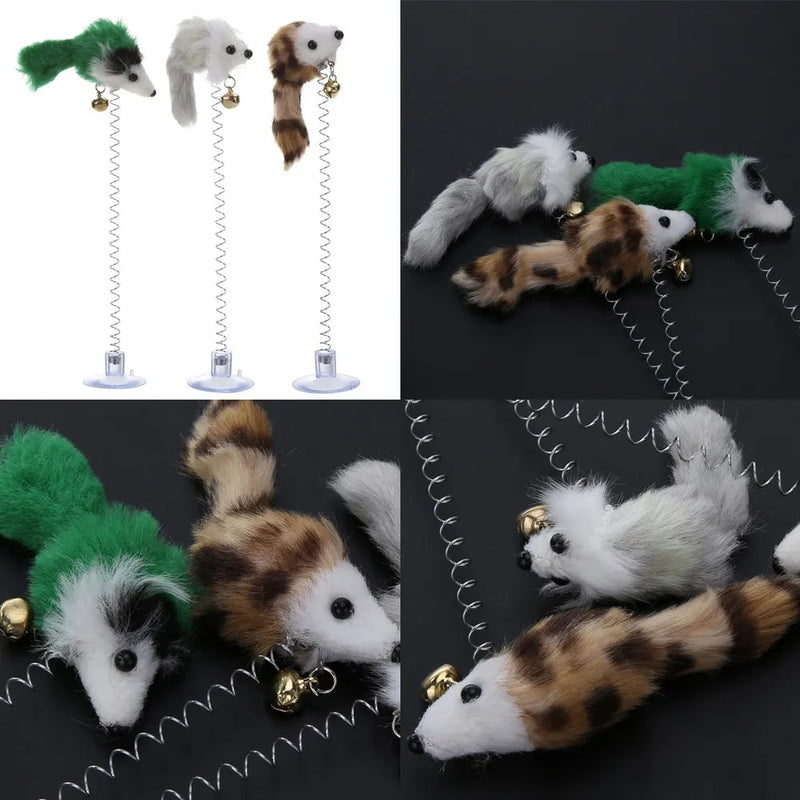 1/3Pcs Cartoon Pet Cat Toy Stick Feather Rod Funny Mouse Toy with Mini Bell Cat Catcher Teaser Interactive Cat Toy Pet Product - Premium All Pets - Just $25.65! Shop now at Animal Bargain
