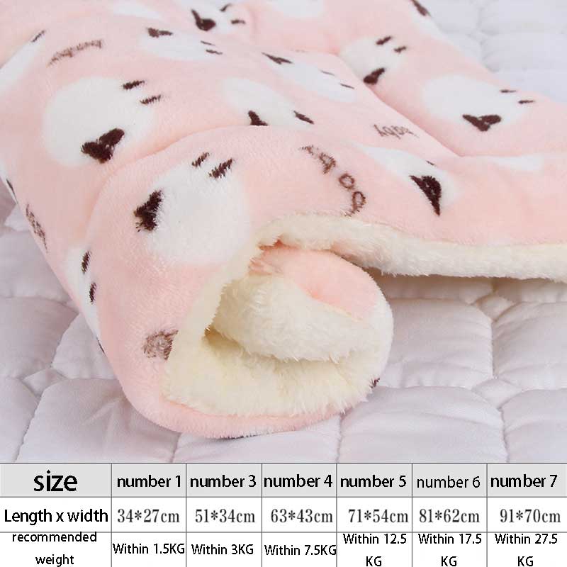 Soft Flannel Thickening Pet Soft Fleece Pad Pet Blanket Mattress Puppy Cat Sofa Mat Home Carpet Warm Sleep Set Dog Bed - Premium all pets - Just $36.45! Shop now at Animal Bargain