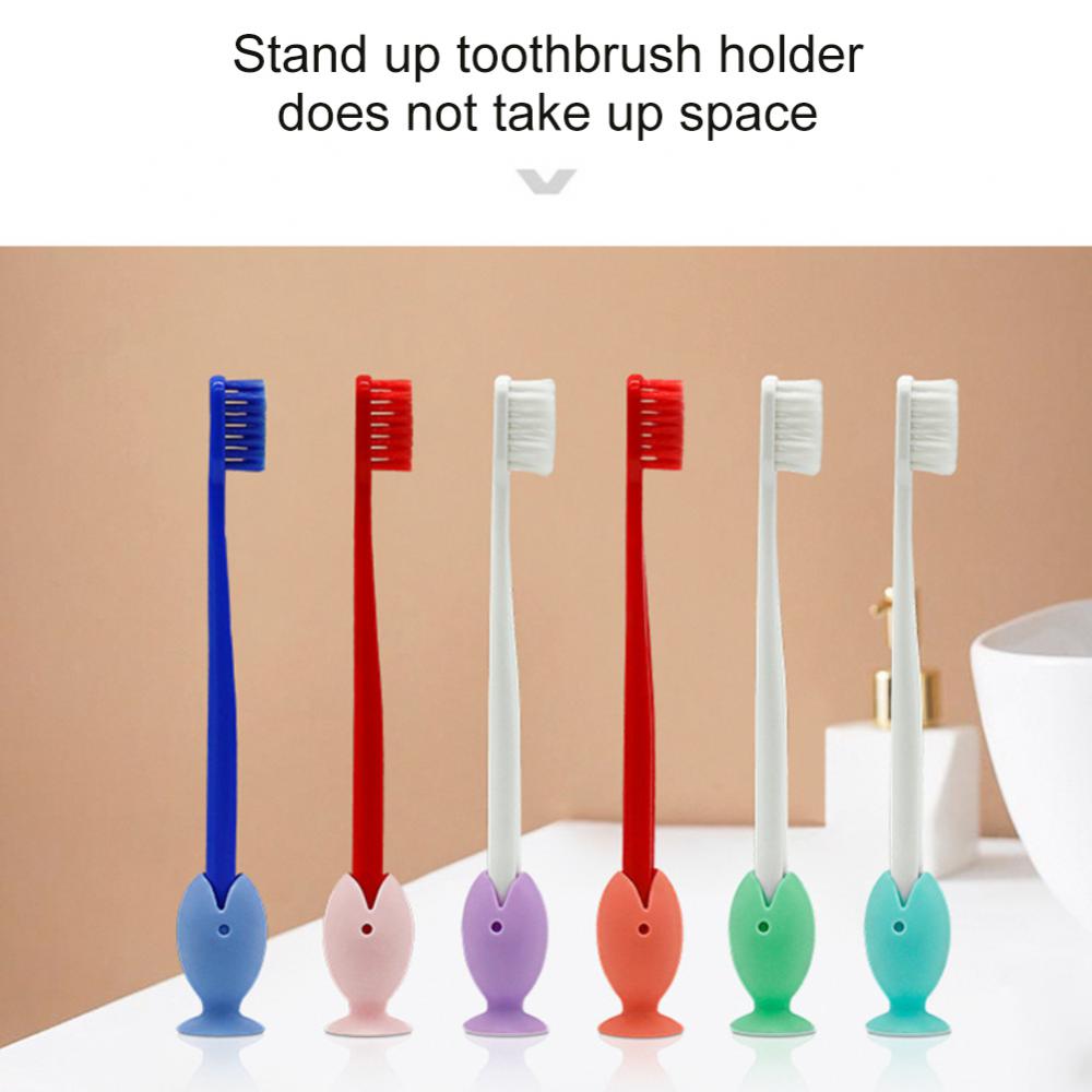 Tooth Brush Cover Stand Cute Fish Shape Silicone Suction Cup Toothbrush Holder Portable Travel Tooth Brush Cap Bathroom Products - Premium Fish - Just $25.65! Shop now at Animal Bargain