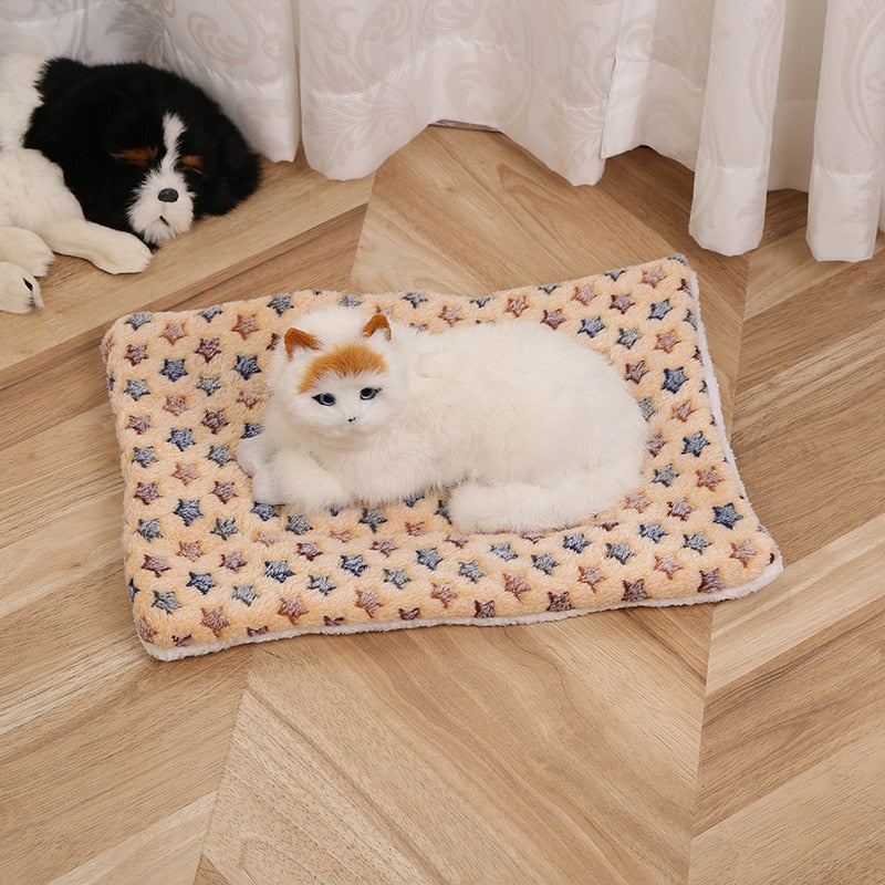 Soft Flannel Pet Blanket Pad Thickened Pet Fleece Bed Mat For Puppy Dog Cat Sofa Cushion Keep Warm Cats Sleeping Cover Home Rug - Premium all pets - Just $36.45! Shop now at Animal Bargain