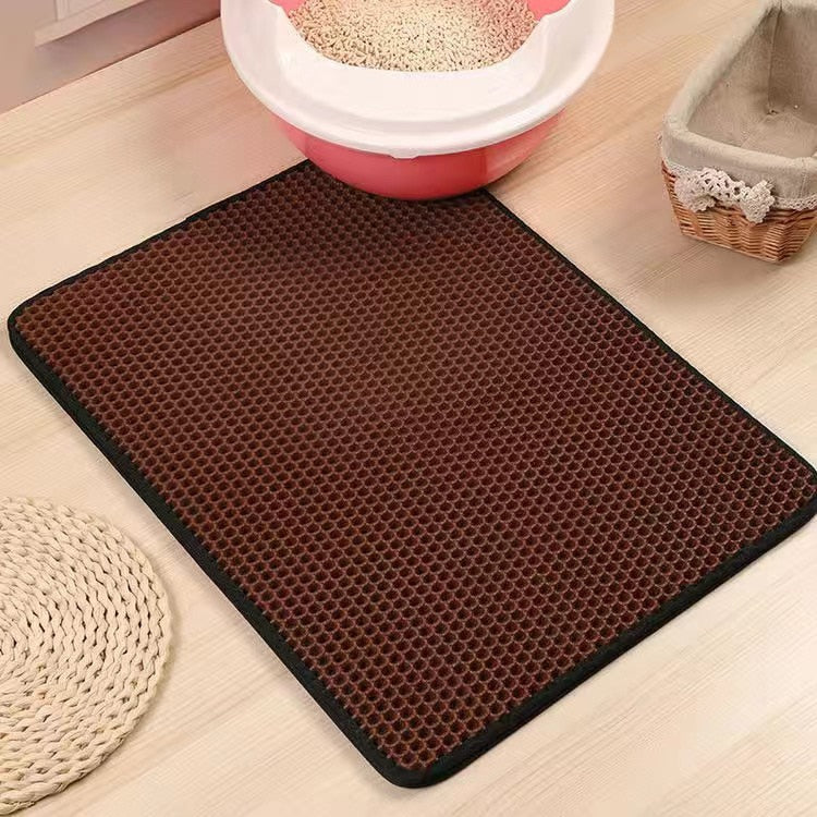 Waterproof Pet Cat Litter Mat Double Layer Pet Litter Box Mat Non-slip Sand Cat Pad Washable Bed Mat Clean Pad Products - Premium all pets - Just $32.40! Shop now at Animal Bargain