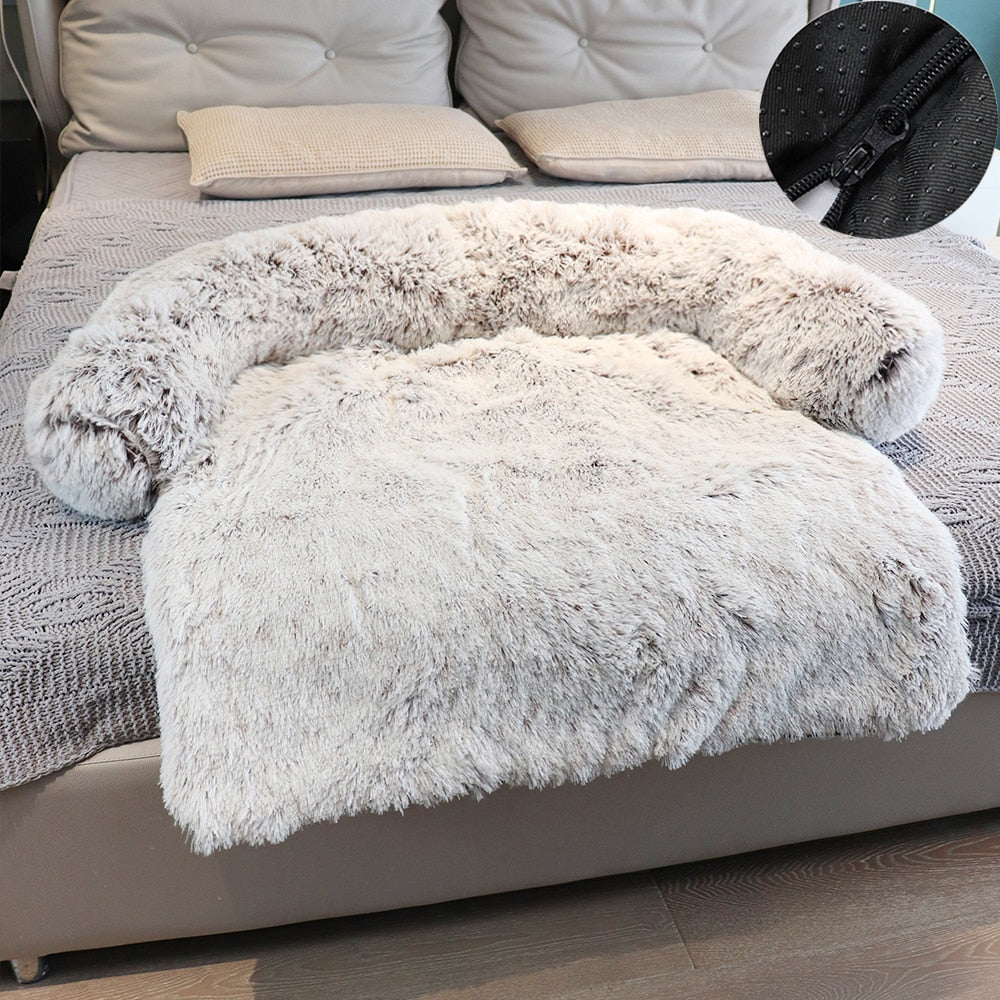 Removable Plush Pet Dog Bed Sofa for Large Dogs House Mat Kennel Winter Warm Cat Bed Pad Washable Dog Cushion Blanket Sofa Cover - Premium Beds - Just $45.90! Shop now at Animal Bargain